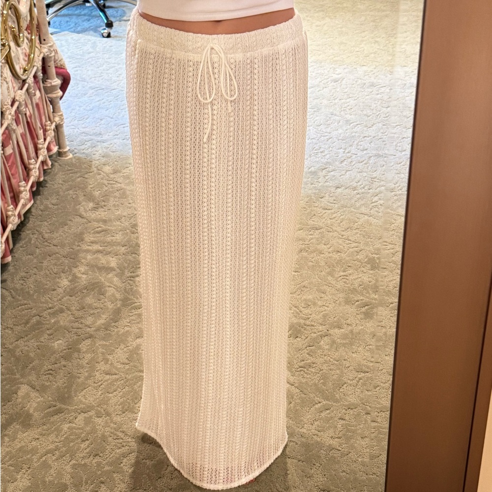 Sabo Crochet Midi Skirt
